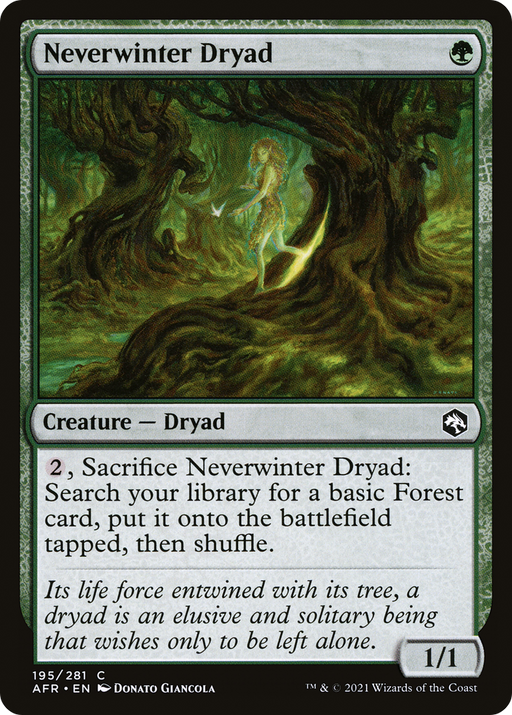 Neverwinter Dryad (AFR-195) [Adventures in the Forgotten Realms] MTG Single Wizards of the Coast