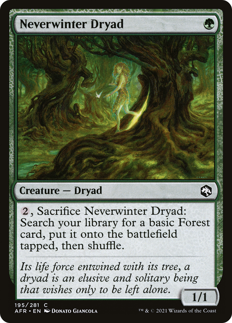 Neverwinter Dryad (AFR-195) [Adventures in the Forgotten Realms] Foil MTG Single Wizards of the Coast