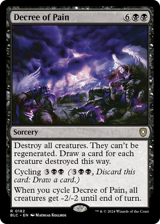 Decree of Pain (BLC-182) [Bloomburrow Commander] MTG Single Wizards of the Coast