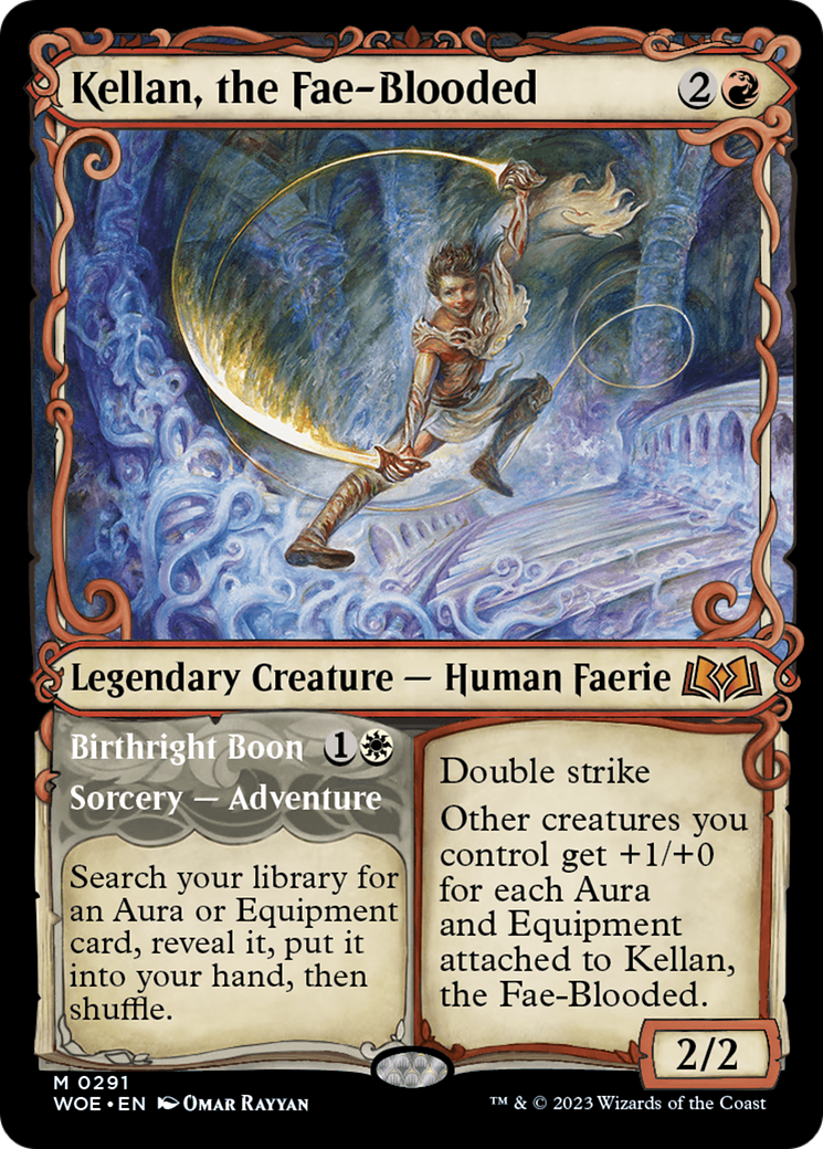 Kellan, the Fae-Blooded (WOE-291) [Wilds of Eldraine] (Showcase) Foil MTG Single Wizards of the Coast
