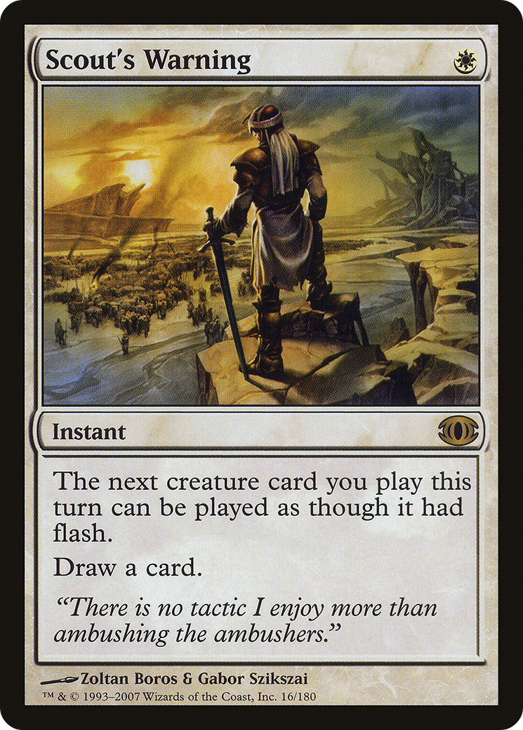 Scout's Warning (FUT-016) [Future Sight] Foil MTG Single Wizards of the Coast