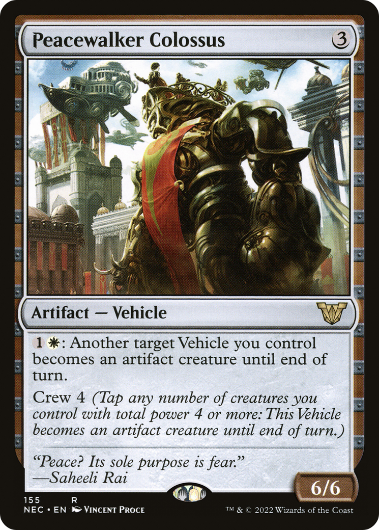 Peacewalker Colossus (NEC-155) [Neon Dynasty Commander] MTG Single Wizards of the Coast