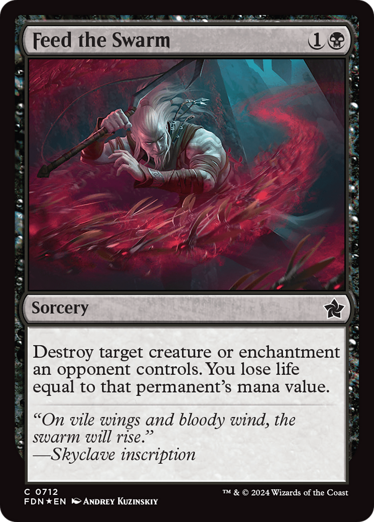 Feed the Swarm (FDN-712) [Foundations] Foil MTG Single Wizards of the Coast