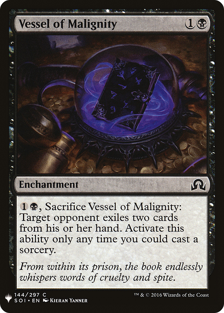 Vessel of Malignity (LIST-SOI-144) [Mystery Booster] The List MTG Single Wizards of the Coast