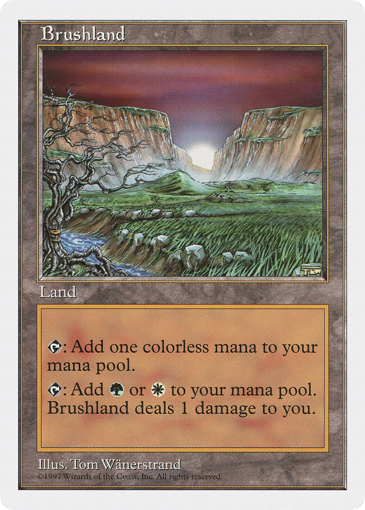 Brushland (5ED-412) [Fifth Edition] MTG Single Wizards of the Coast