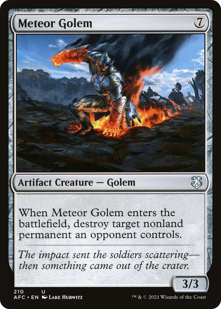 Meteor Golem (AFC-210) [Forgotten Realms Commander] MTG Single Wizards of the Coast