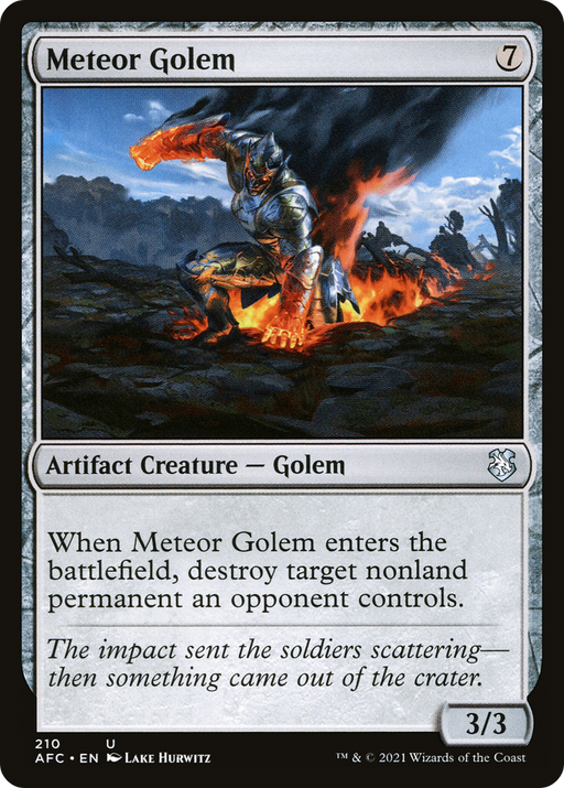 Meteor Golem (AFC-210) [Forgotten Realms Commander] MTG Single Wizards of the Coast