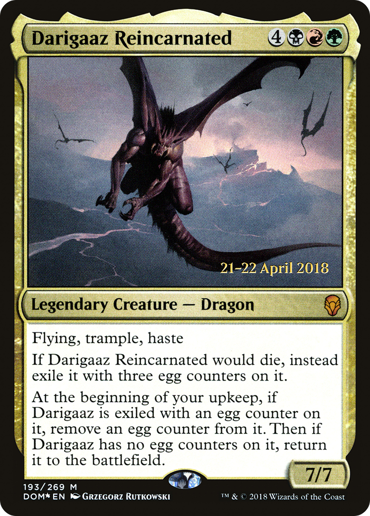 Darigaaz Reincarnated (PRE-193) [Dominaria Promos] Foil MTG Single Wizards of the Coast
