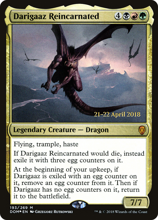 Darigaaz Reincarnated (PRE-193) [Dominaria Promos] Foil MTG Single Wizards of the Coast