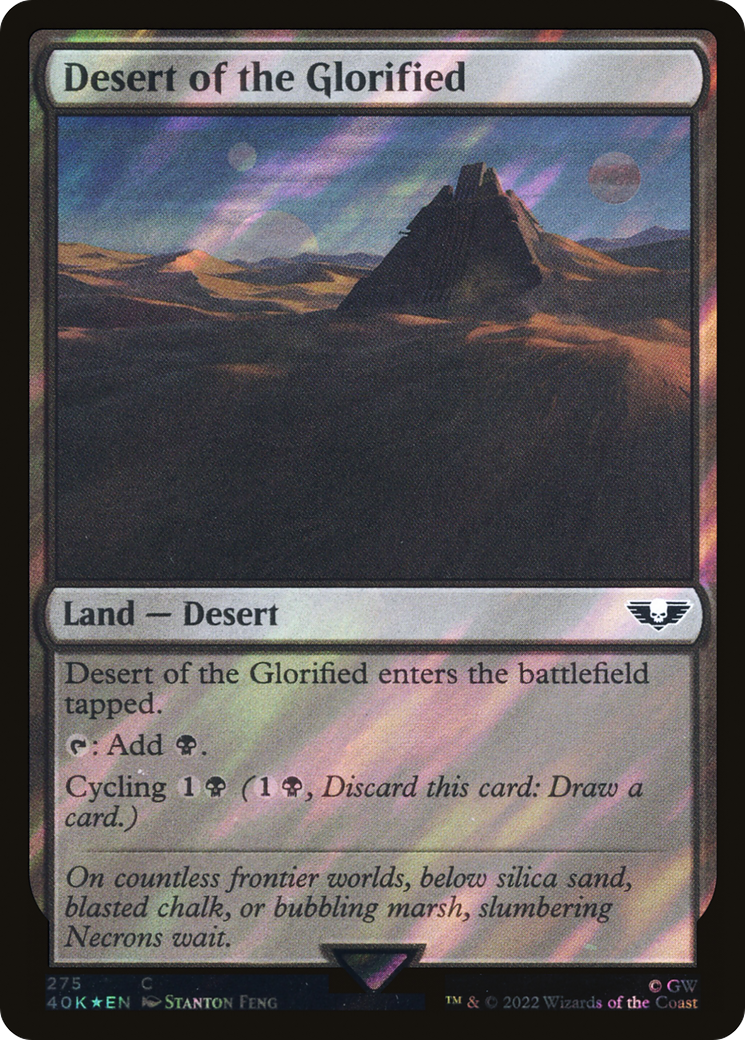 Desert of the Glorified (Surge Foil) (40K-275) [Warhammer 40,000 Commander] Foil MTG Single Wizards of the Coast
