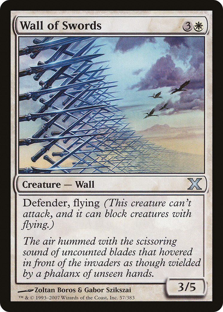 Wall of Swords (10E-057) [Tenth Edition] MTG Single Wizards of the Coast