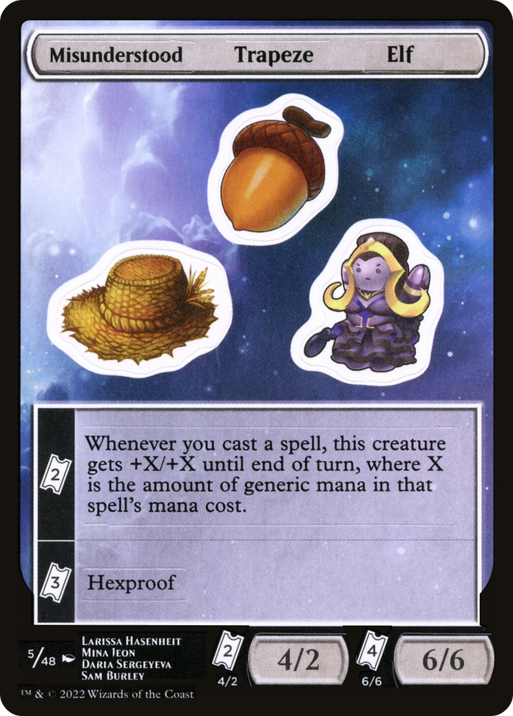 Misunderstood Trapeze Elf (UNF-005) [Tokens] Unfinity Sticker Sheets MTG Single Wizards of the Coast