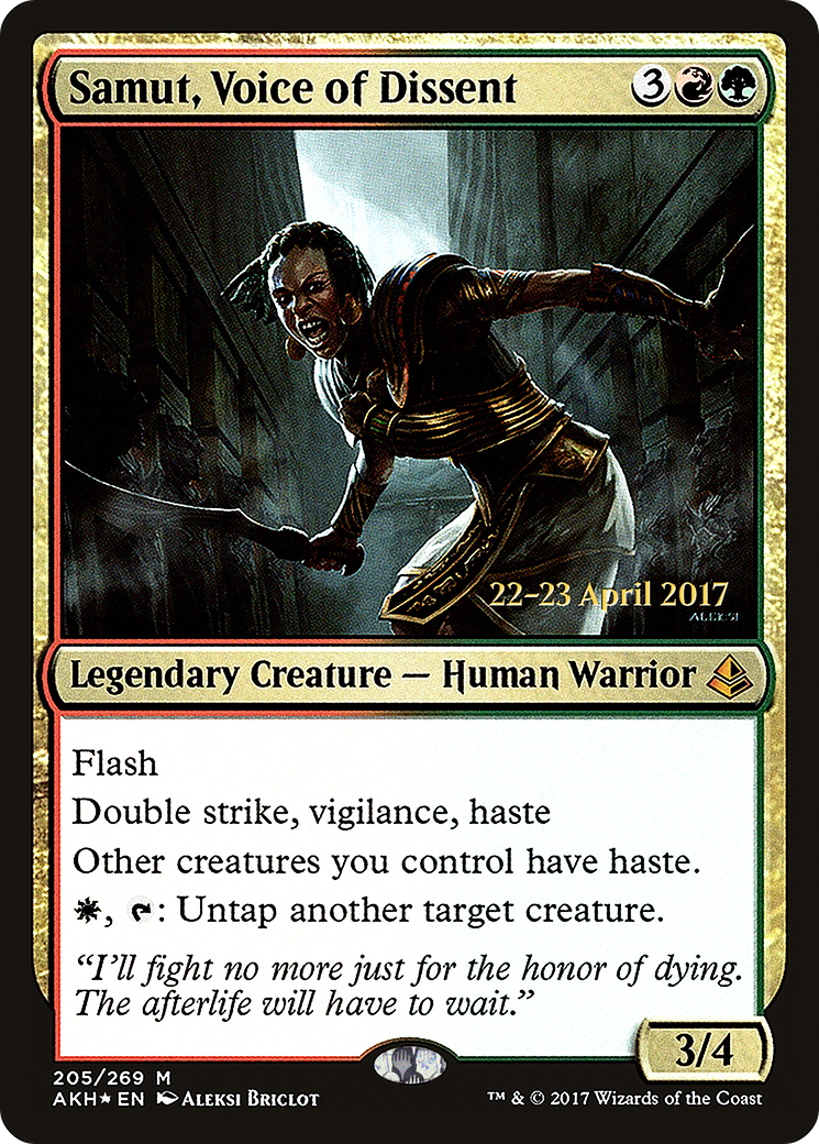 Samut, Voice of Dissent (PRE-205) [Amonkhet Promos] Foil MTG Single Wizards of the Coast