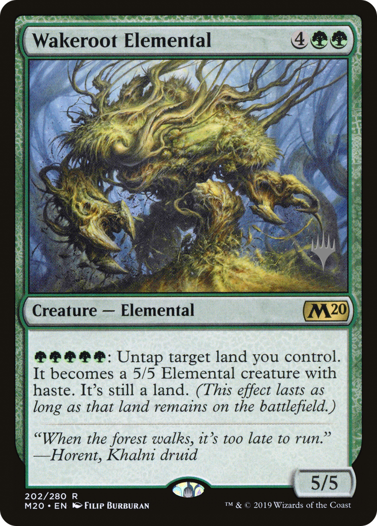 Wakeroot Elemental (PPM20-202P) [Core Set 2020 Promos] Foil MTG Single Wizards of the Coast
