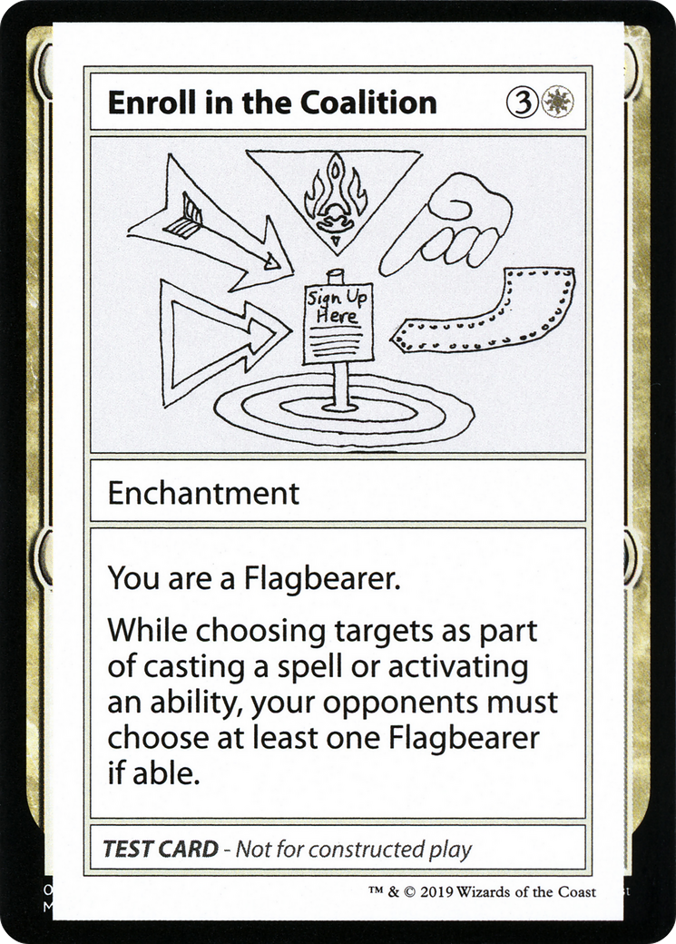 Enroll in the Coalition (No PW Symbol) (CMB1-) [Mystery Booster] Playtest Cards 2021 MTG Single Wizards of the Coast