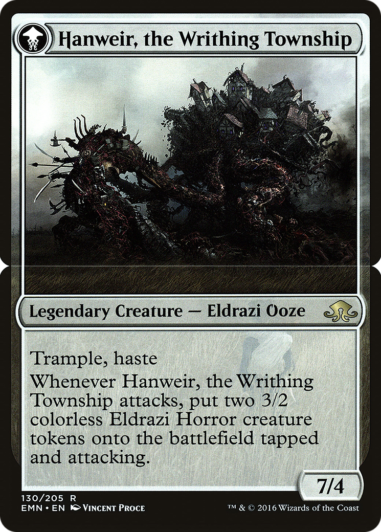 Hanweir, the Writhing Township (PEMN-130BS) [Eldritch Moon Promos] Foil MTG Single Wizards of the Coast