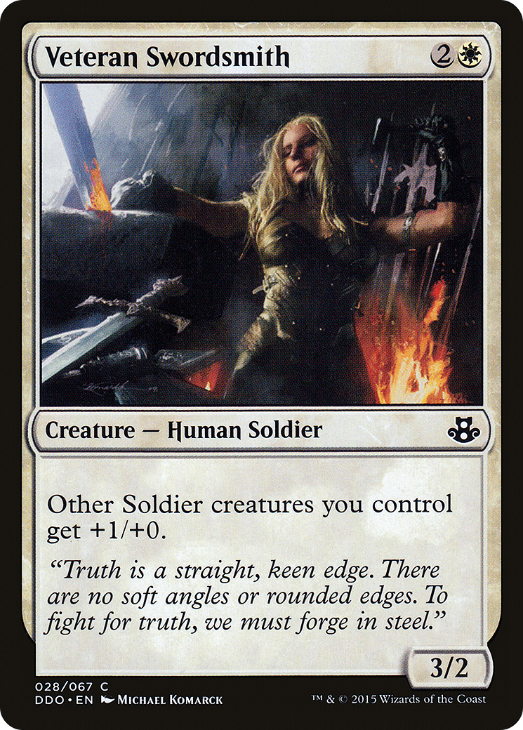 Veteran Swordsmith (DDO-028) [Misc] Duel Decks: Elspeth vs. Kiora MTG Single Wizards of the Coast