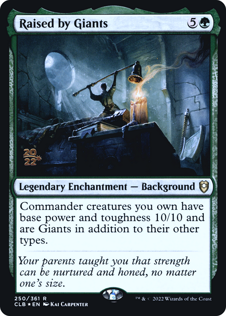 Raised by Giants (PRE-250) [Battle for Baldur's Gate Promos] Foil MTG Single Wizards of the Coast