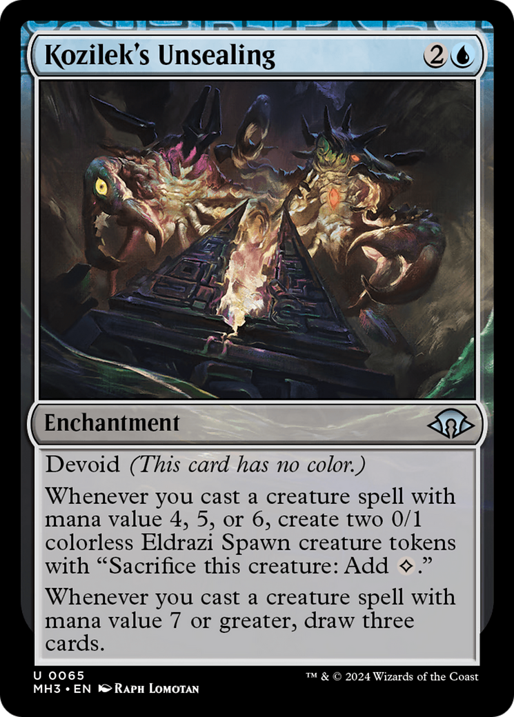 Kozilek's Unsealing (MH3-065) [Modern Horizons 3] Foil MTG Single Wizards of the Coast