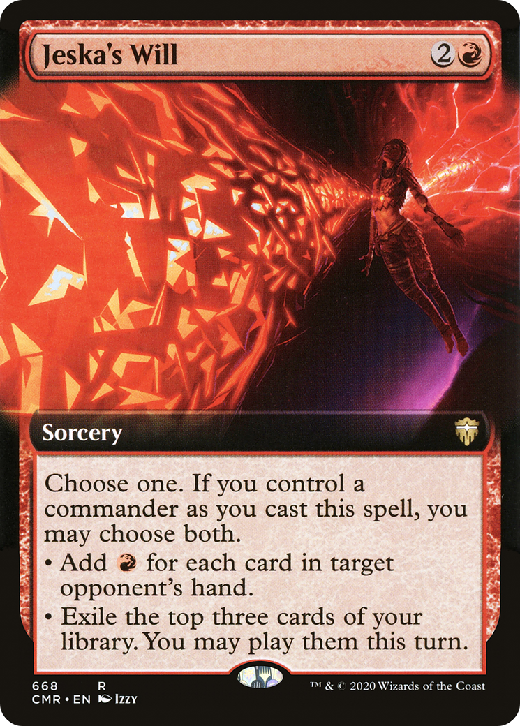 Jeska's Will (CMR-668) [Commander Legends] (Extended Art) Foil MTG Single Wizards of the Coast
