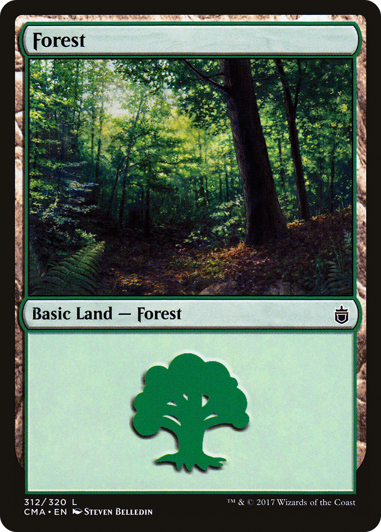 Forest (CMA-312) [Commander Anthology] MTG Single Wizards of the Coast