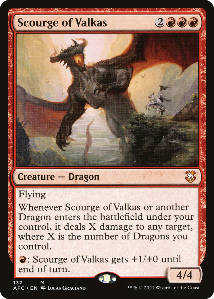 Scourge of Valkas (AFC-137) [Forgotten Realms Commander] MTG Single Wizards of the Coast