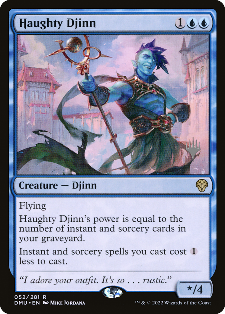 Haughty Djinn (PPDMU-052) [Dominaria United Promos] MTG Single Wizards of the Coast