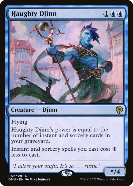 Haughty Djinn (PPDMU-052) [Dominaria United Promos] MTG Single Wizards of the Coast