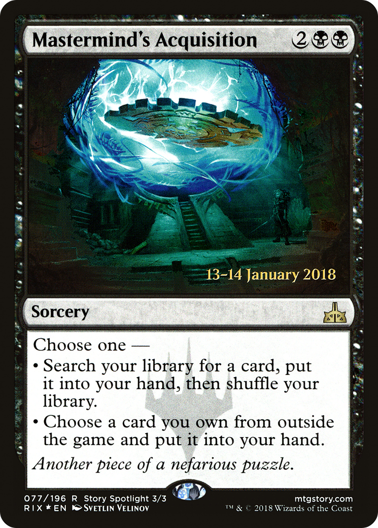 Mastermind's Acquisition (PRE-077) [Rivals of Ixalan Promos] Foil MTG Single Wizards of the Coast