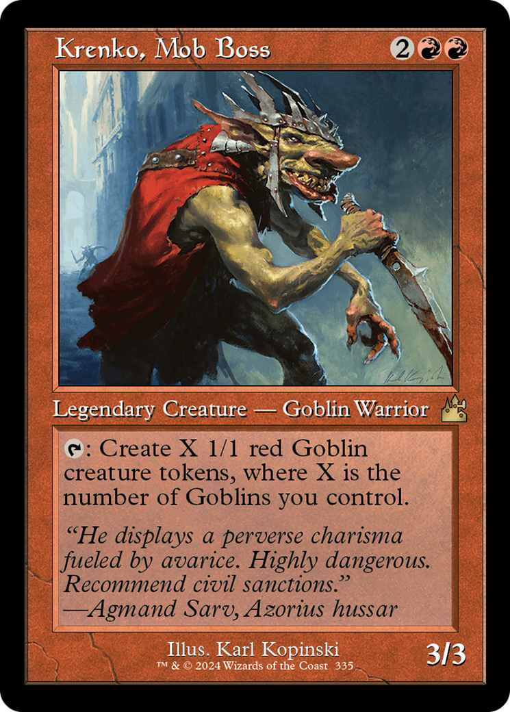 Krenko, Mob Boss (RVR-335) [Ravnica Remastered] MTG Single Wizards of the Coast