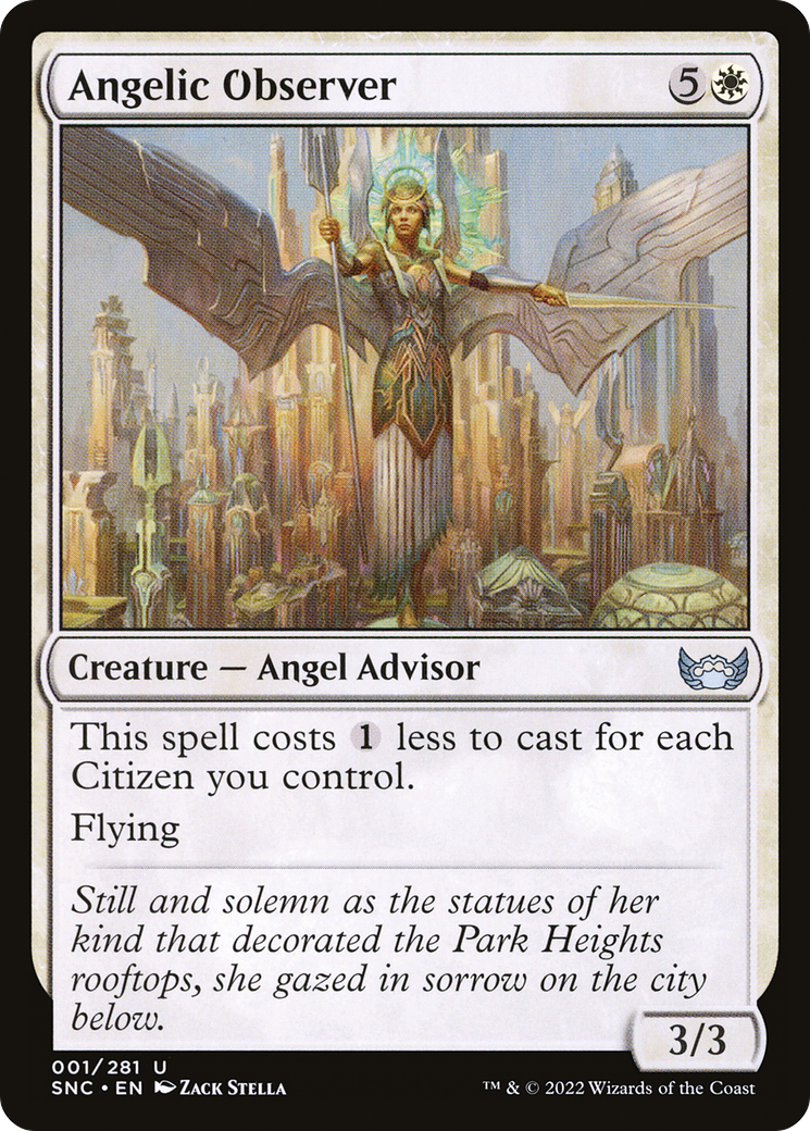 Angelic Observer (SNC-001) [Streets of New Capenna] MTG Single Wizards of the Coast