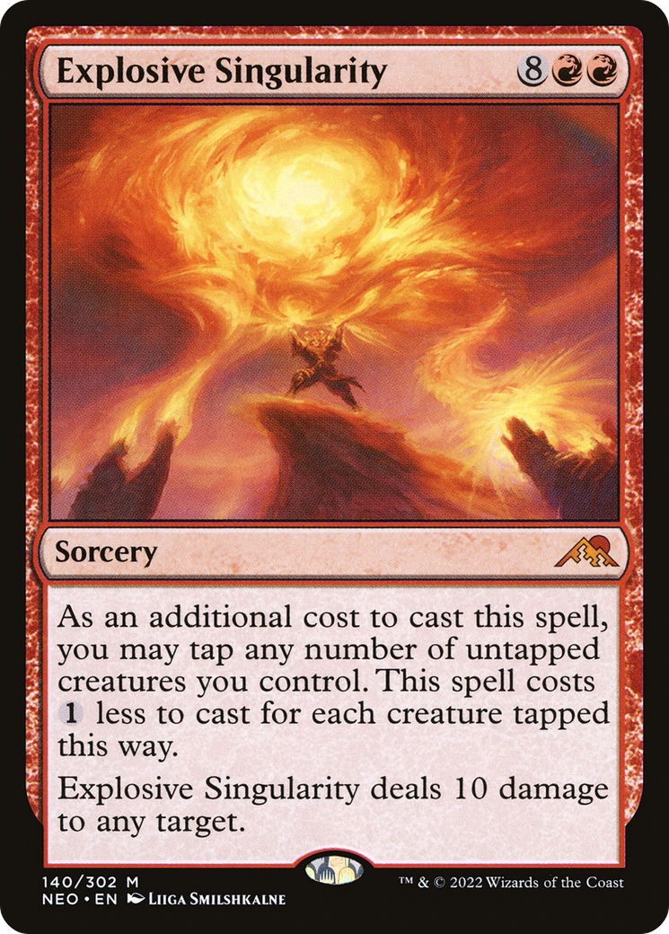 Explosive Singularity (NEO-140) [Kamigawa: Neon Dynasty] Foil MTG Single Wizards of the Coast