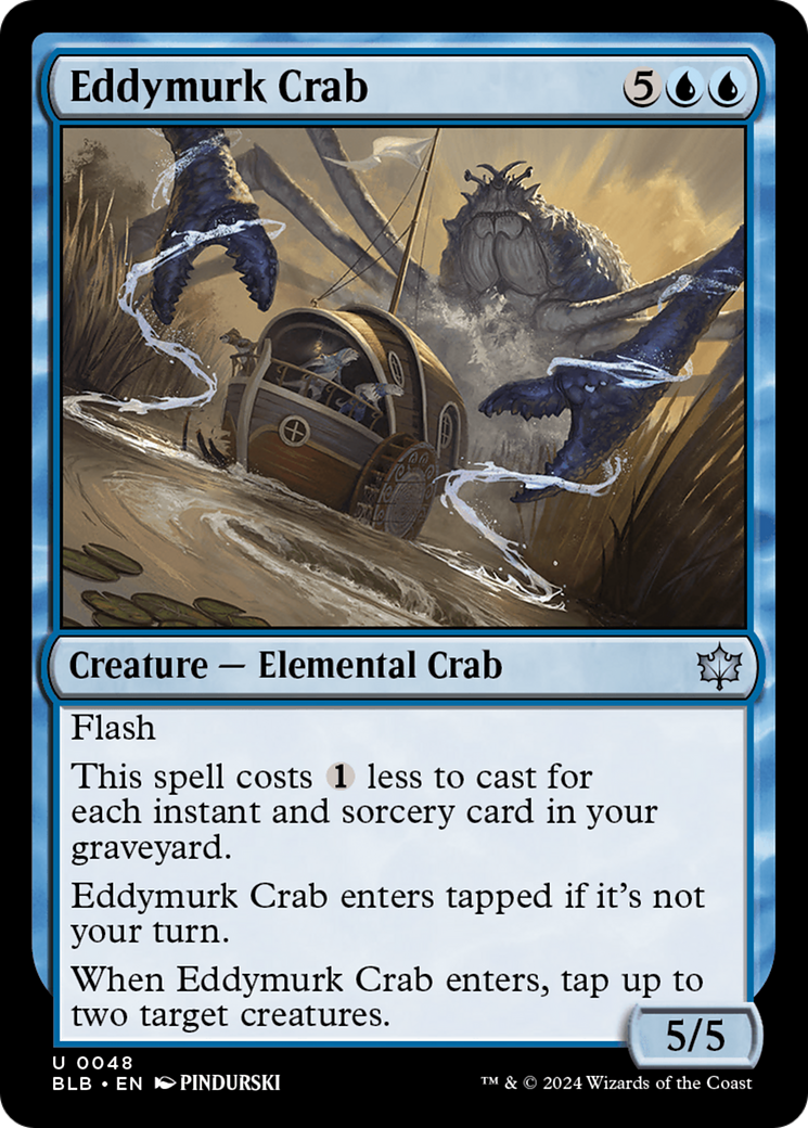 Eddymurk Crab (BLB-048) [Bloomburrow] MTG Single Wizards of the Coast