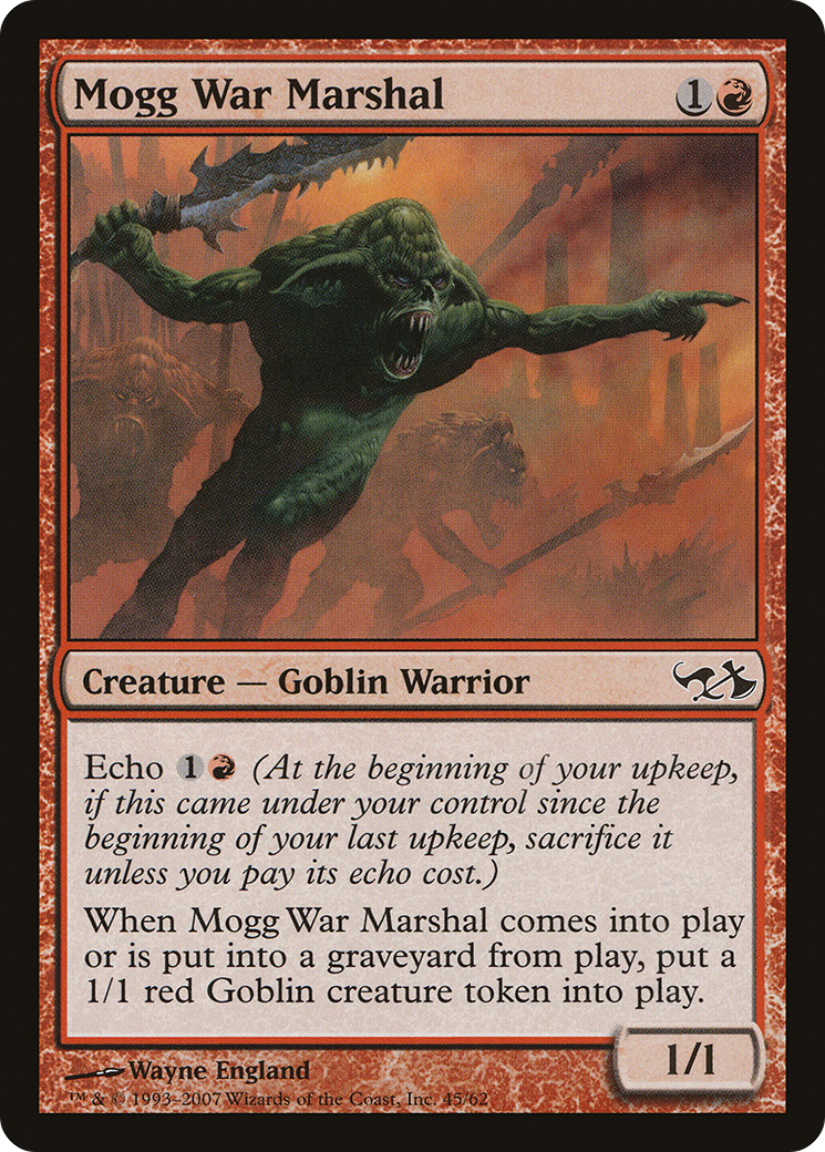 Mogg War Marshal (EVG-045) [Misc] Duel Decks: Elves vs. Goblins MTG Single Wizards of the Coast