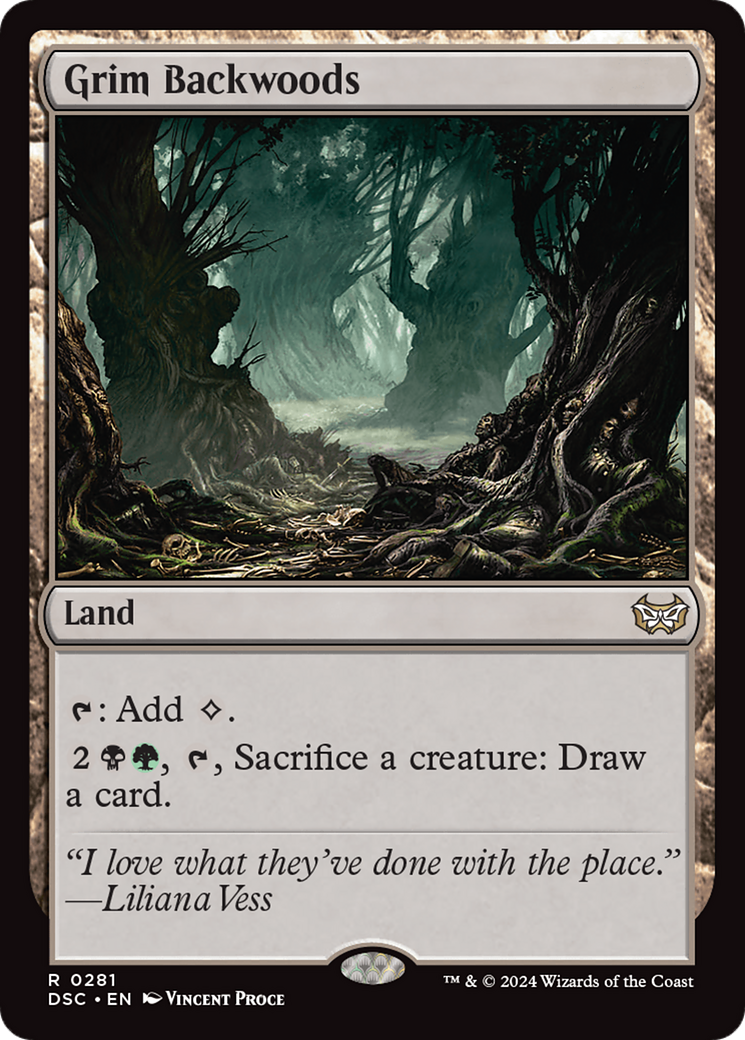 Grim Backwoods (DSC-281) [Duskmourn: House of Horror Commander] MTG Single Wizards of the Coast