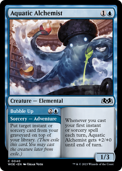Aquatic Alchemist // Bubble Up (WOE-040) [Wilds of Eldraine] Foil MTG Single Wizards of the Coast