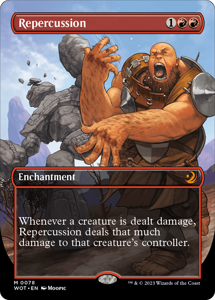 Repercussion (Anime Borderless) (WOT-078) [Wilds of Eldraine: Enchanting Tales] (Borderless) Foil MTG Single Wizards of the Coast