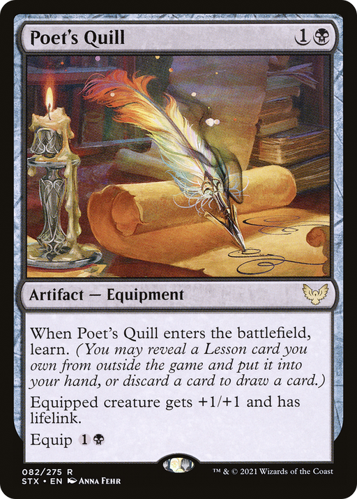 Poet's Quill (STX-082) [Strixhaven: School of Mages] Foil MTG Single Wizards of the Coast