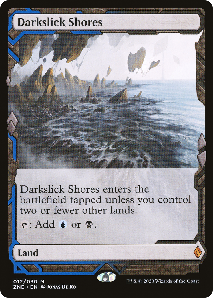 Darkslick Shores (ZNE-012) [Zendikar Rising Expeditions] Foil MTG Single Wizards of the Coast