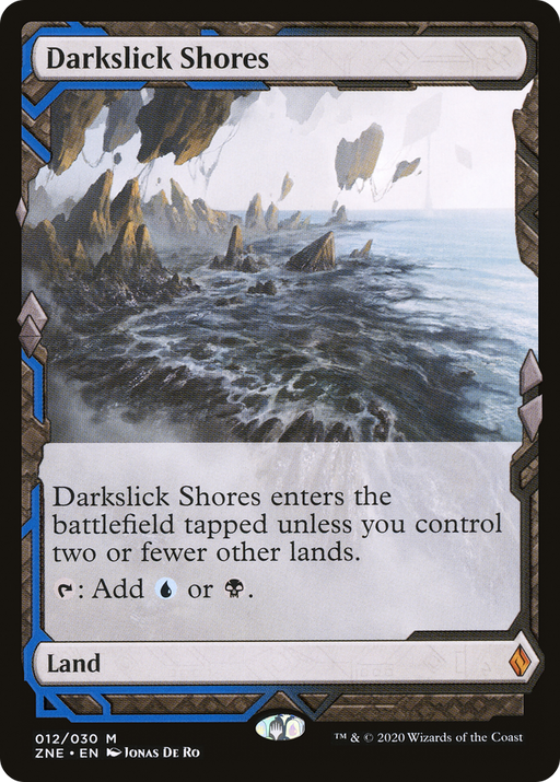 Darkslick Shores (ZNE-012) [Zendikar Rising Expeditions] Foil MTG Single Wizards of the Coast
