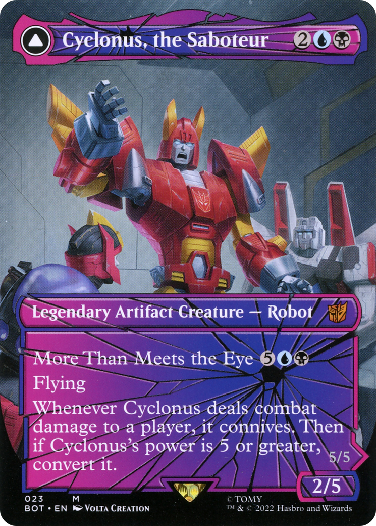 Cyclonus, the Saboteur (Shattered Glass) (BOT-023) [Transformers] (Borderless) MTG Single Wizards of the Coast