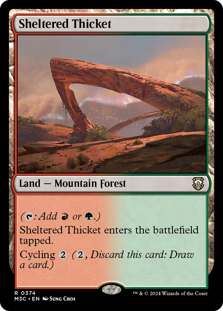 Sheltered Thicket (M3C-374) [Modern Horizons 3 Commander] MTG Single Wizards of the Coast