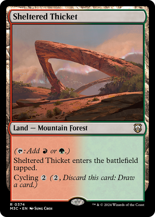 Sheltered Thicket (M3C-374) [Modern Horizons 3 Commander] MTG Single Wizards of the Coast