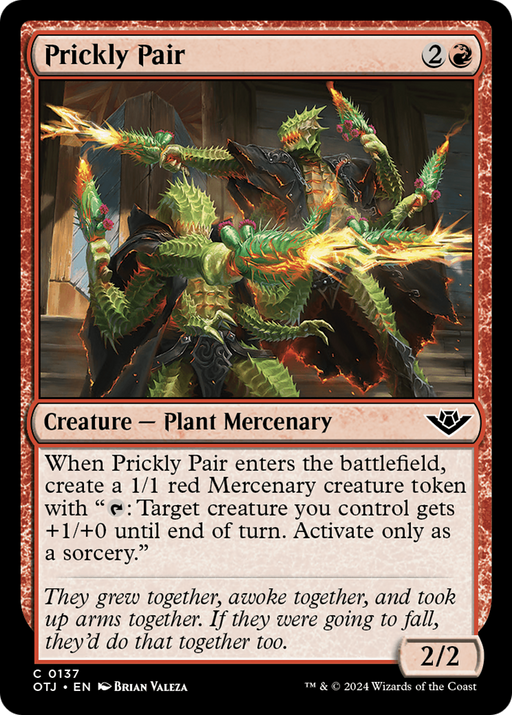 Prickly Pair (OTJ-137) [Outlaws of Thunder Junction] Foil MTG Single Wizards of the Coast