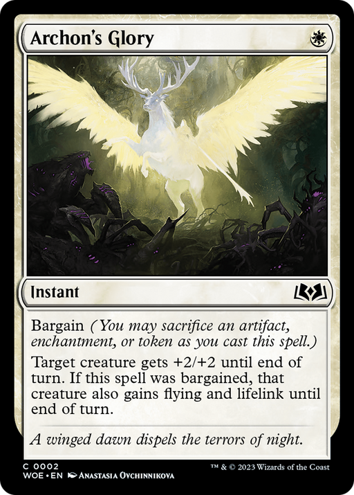 Archon's Glory (WOE-002) [Wilds of Eldraine] MTG Single Wizards of the Coast