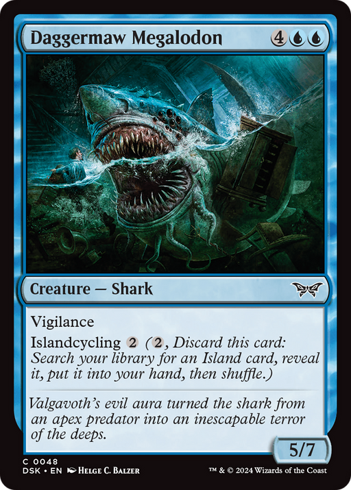 Daggermaw Megalodon (DSK-048) [Duskmourn: House of Horror] MTG Single Wizards of the Coast