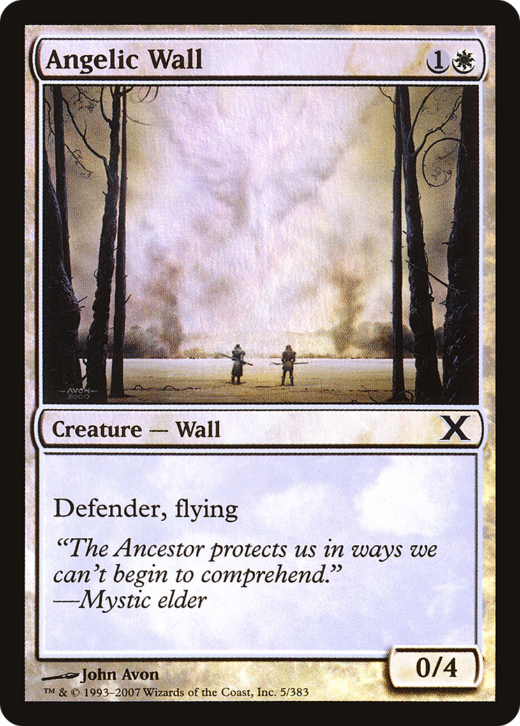 Angelic Wall (10E-05★) [Tenth Edition] Foil MTG Single Wizards of the Coast