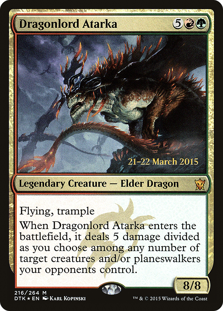 Dragonlord Atarka (PRE-216) [Dragons of Tarkir Promos] Foil MTG Single Wizards of the Coast