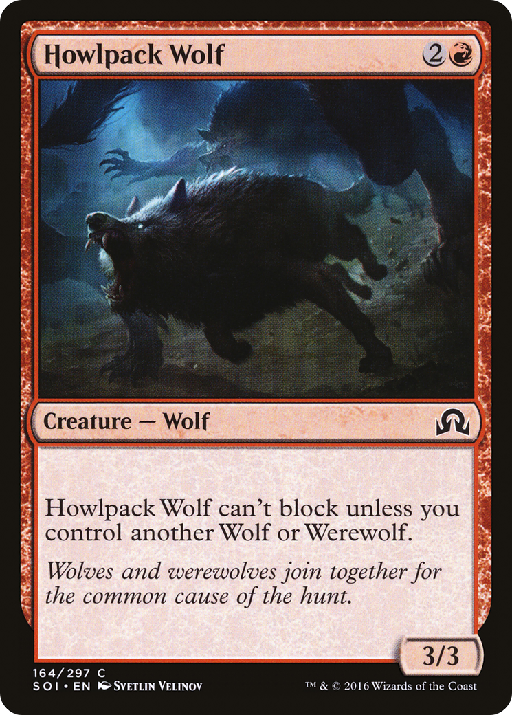 Howlpack Wolf [Shadows over Innistrad] MTG Single Magic: The Gathering