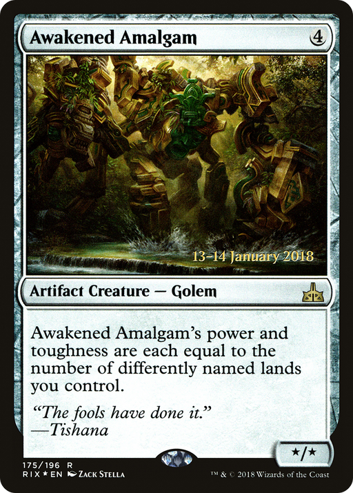 Awakened Amalgam (PRE-175) [Rivals of Ixalan Promos] Foil MTG Single Wizards of the Coast